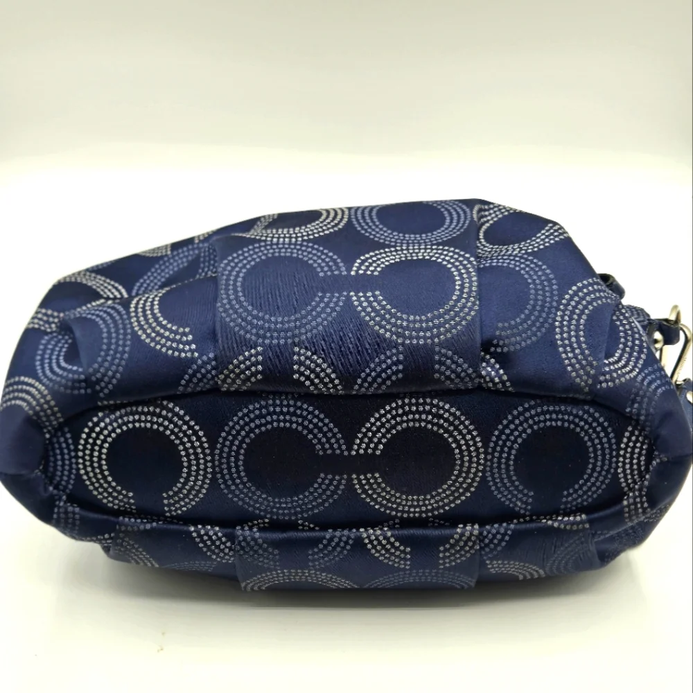 COACH Madison Sophia Satchel OP C Denim Blue Gold Hardware 2 Tags - Picture 9 of 15